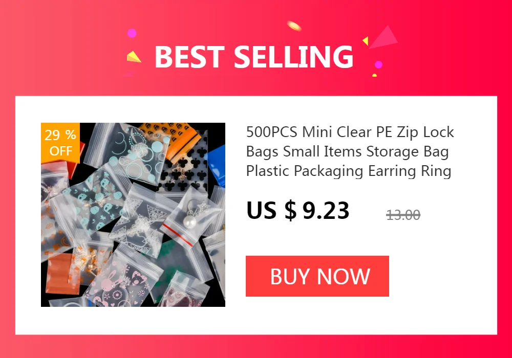 Color Zipper Bag Small Pink Pig Multi Sizes Clear Self Sealing Zip Lock Bags Gift Jewelry Mini Pouches Plastic Packaging Pouch