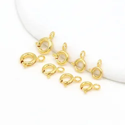 Pack of 10 Sterling Silver Spring Clasps - 5mm (18K Gold Plated)