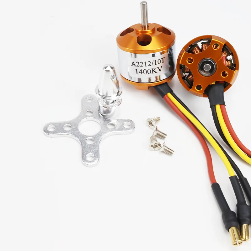 Détail des connecteurs et du câblage du Moteur Brushless A2212 pour Drone RC.