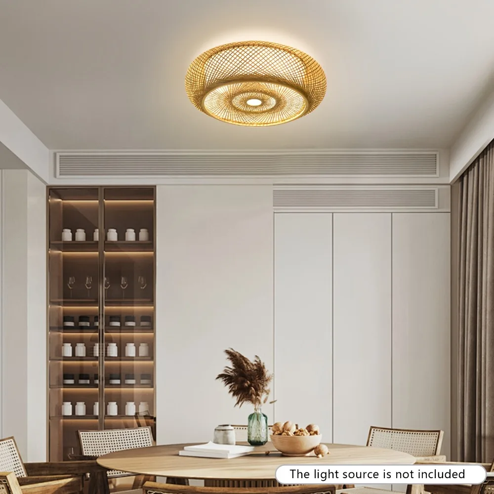 Vintage Bamboo Ceiling Lights Chinese Style Hanging Ceiling Lamp for ...