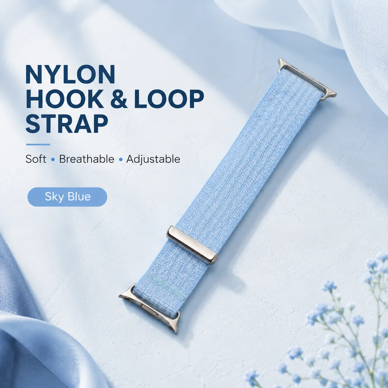 Durable Nylon Hook & Loop Strap Bracelet