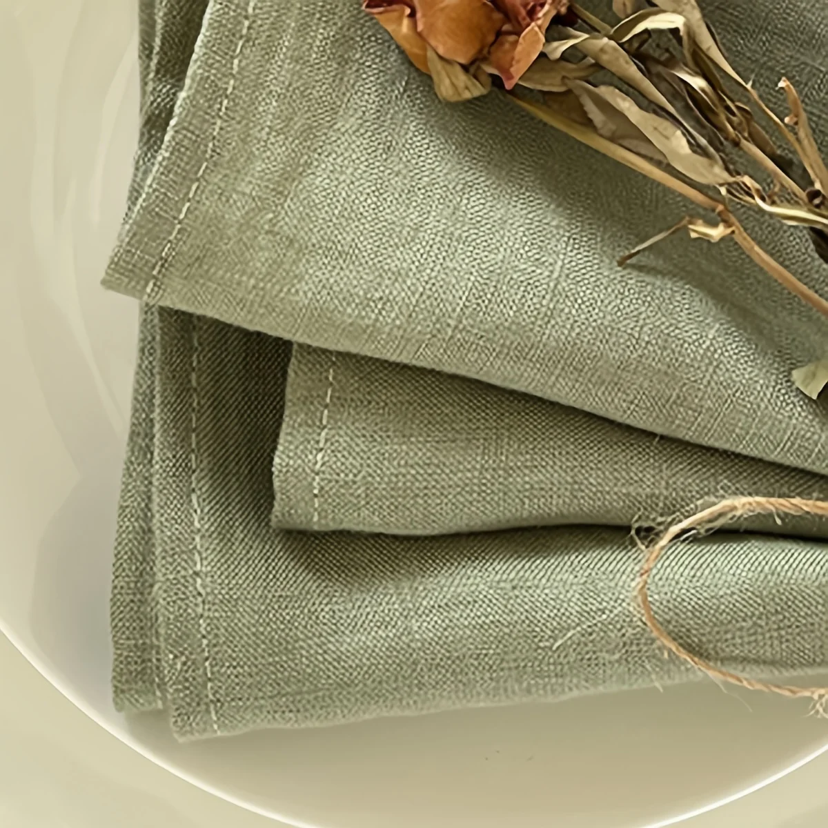 Set Of 6 40x40cm Table Cloth Napkins Durable Polyester Thicken Placemat Reusable for Kitchen Dining  Wedding Decoration 5