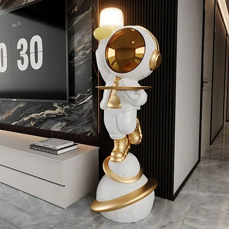 Modern Nordic Style Home Decor Astronaut Floor-standing Large Ornaments Sculpture Resin Crafts Statue Bedroom Housewarming Gift 4