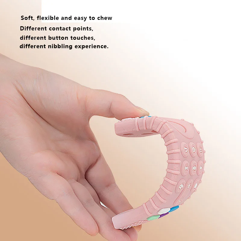 Silicone teether baby anti-eating hand teething stick toys simulation TV remote control teether high quality teether