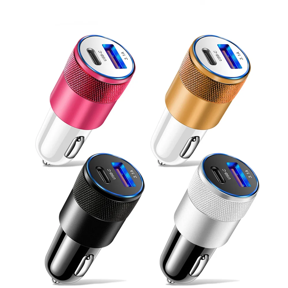 68W PD Car Charger USB Type C Fast Charging Phone Adapter for iPhone 13 12 Xiaomi Huawei Samsung S21 S22 Quick Charge 3.0