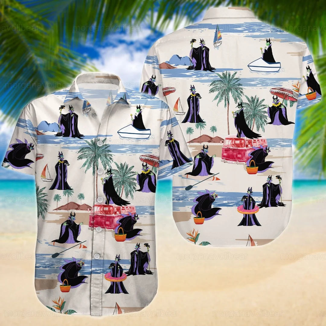 Camicia Hawaiana Maleficent Camicia Da Spiaggia Camicia A Maniche Corte Da Uomo Camicia Hawaiana Disney Camicia Harajuku Da Strada Camicia Di Bellezza