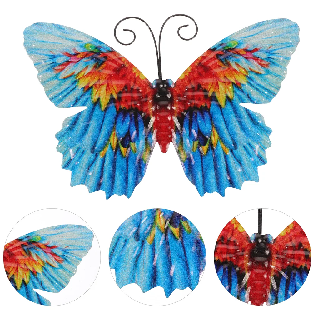 

2pcs Metal Butterfly Wall Pendant Wall Outdoor Indoor Hanging Ornament for Wall