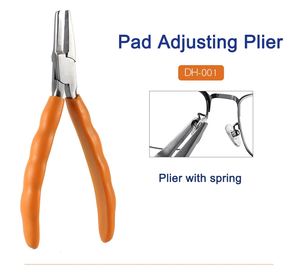 Quality Eyeglasses Plier With Spring Spectacle Glasses Nose Pad Adjusting End Piece Bridge Temple Adjusting Eyewear Repair Tool