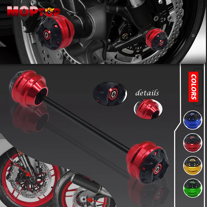Motorcycle Front Wheel Axle Fork Crash Slider Protection Pad For DR-Z400S 00-23 DR-Z400SM 05-23 CNC Stand Screw Swingarm Spools