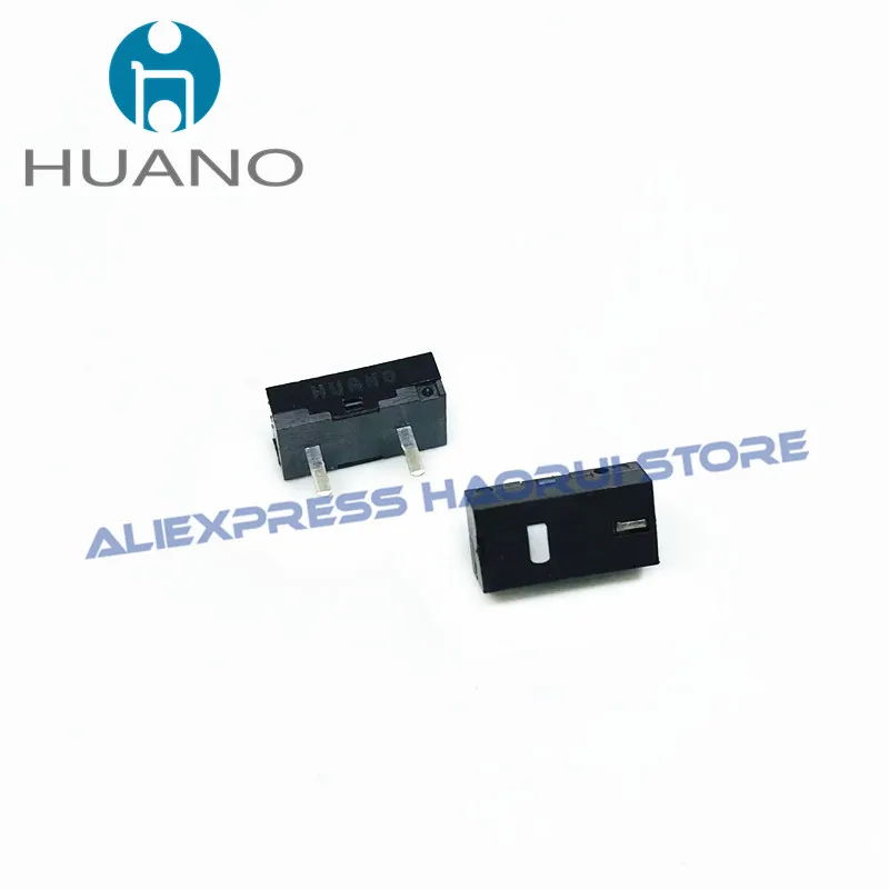 10~100Pcs HUANO Mini Micro Switch 9.3*4.7*3.5mm DIP 2Pin button Switches for RIVAL 500 600 Razer side key Rapoo 3300