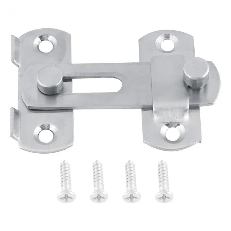 Door Bolts Hasp Latch Lock Sliding Door Lock Stainless Steel A Type Latch For Casement Cabinet Fitting With 4 * Screws