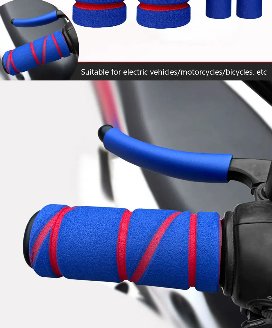 BLALION 4 Teile/satz Motorrad Lenker Griff Universal Griff Bar Abdeckung Bremse Kupplung Hebel Weichen Schwamm Schaum Griffe Abdeckung Moto Grip – Detail 10