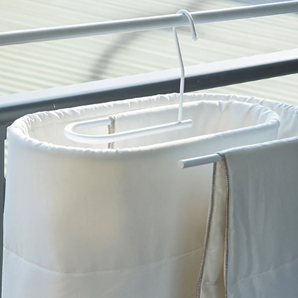 Iron Spiral Quilt Drying Rack Clothes Rack Space Saving ganizer Sheet Hanger Balcony Storage Solution Drying Racks Home Storage 4