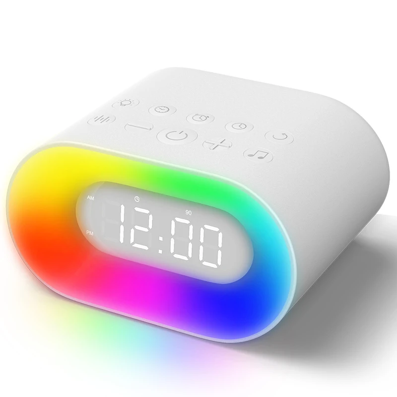 White Noise Sound Machine Portable Sleep Sleeping 4 In 1 Sound Machine Night Light Wake Up Light