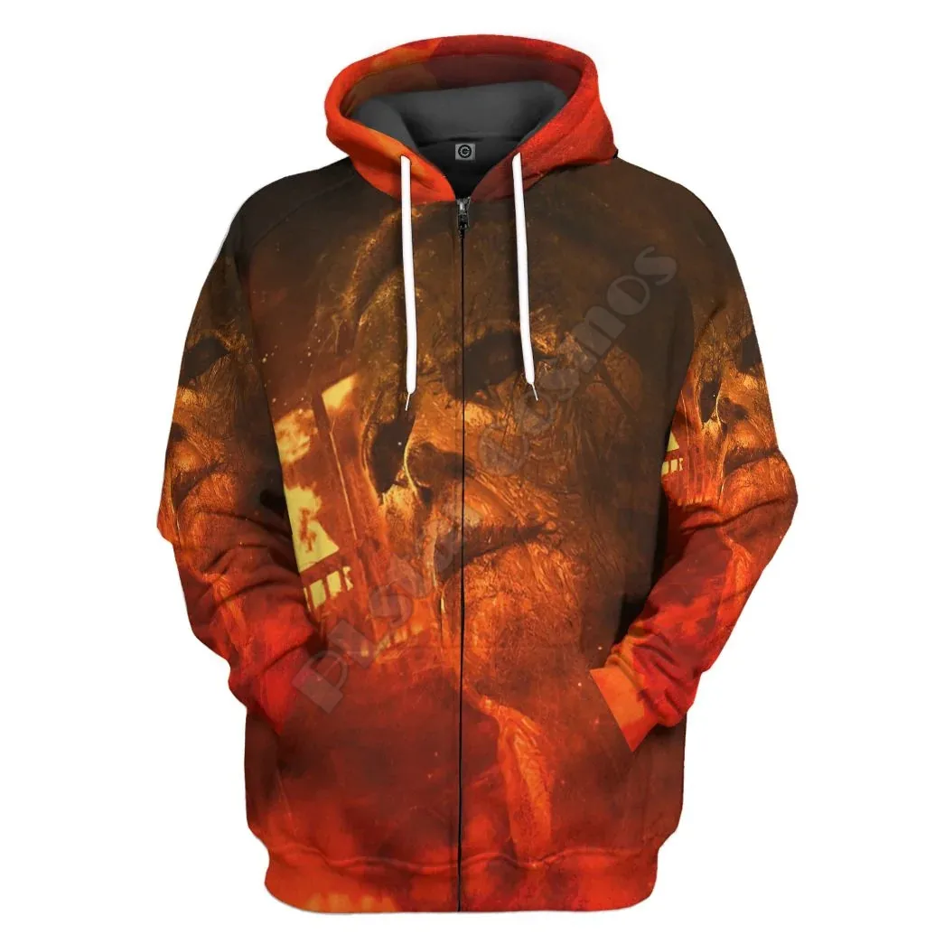 Michael Myers 3D All Over Printed Hoodies Sweatshirts Zipper Hooded Men For Women Streetwear Cosplay Costumes