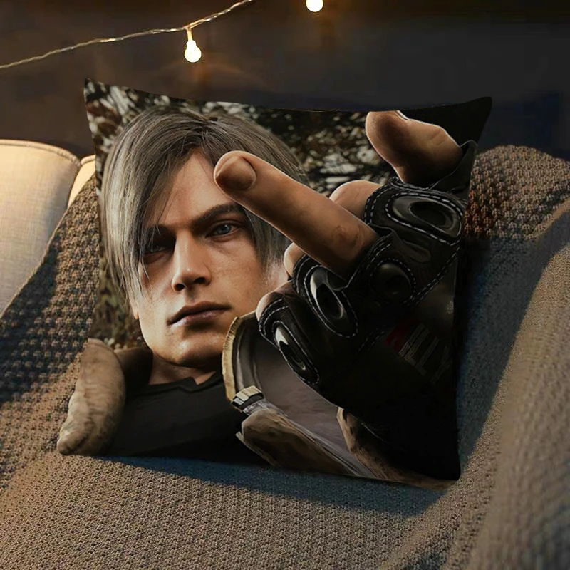 

Luxury Pillowcases Leon Kennedy Square Cushion Cover Pillow Cover Pillow Case Sofa Car Bed Room Decor Dakimakura Wedding Gift