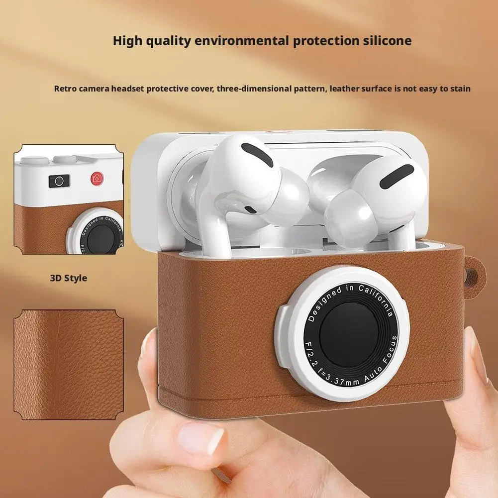 Ultra Thin Silicone AirPods Pro Case with Retro Film Camera Design