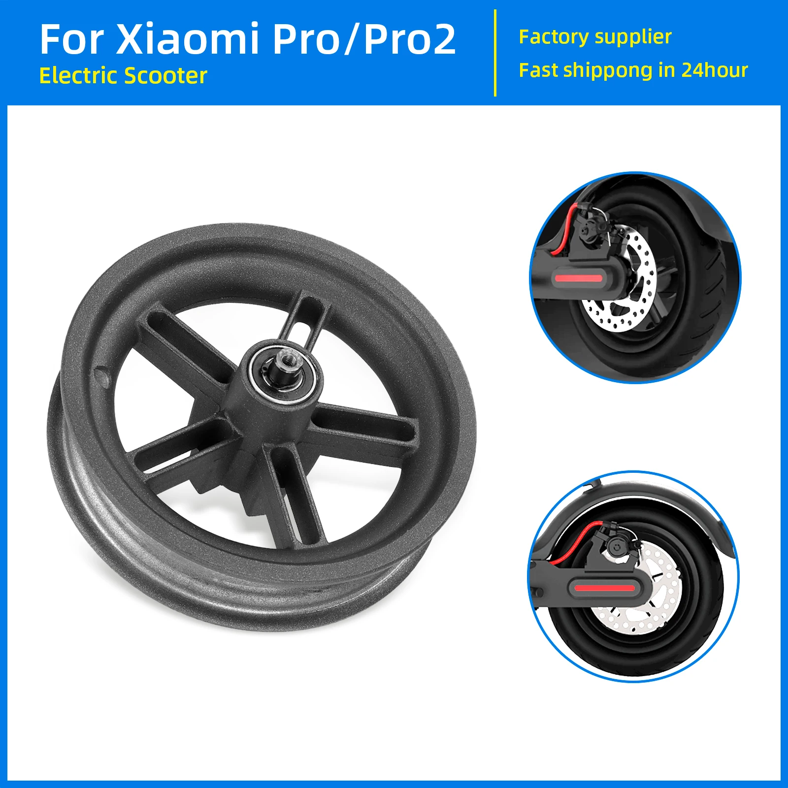 Per Xiaomi Scooter Elettrico M365/1S Pro/Pro 2 Ruote Cerchio Pro Scooter Anello In Acciaio 10Cm Albero Lungo Ruote Xiaomi