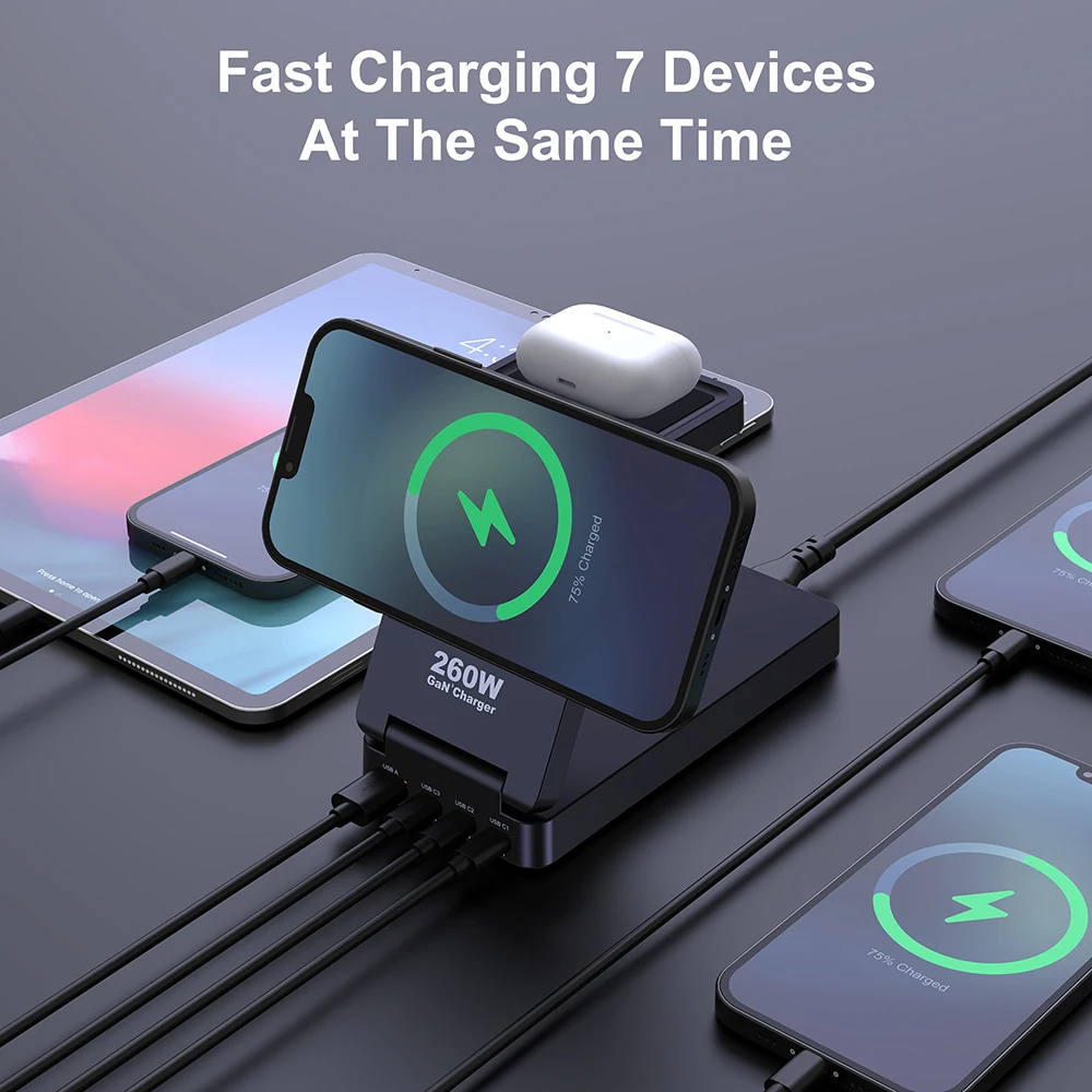 Ubigbuy Charger Station GaN 260W for MacBook