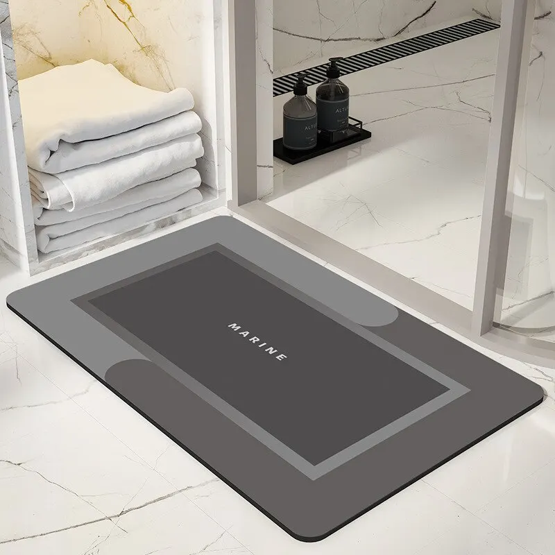 Floor Mat 1pc 40*60cm Super Absorbent For Bathroom Non Slip Fast Drying Soft Carpet Shower Tub Outdoor Doormat