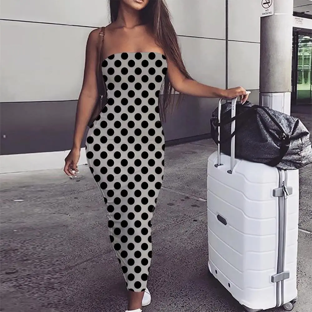 

KYKU Brand Psychedelic Dress Women Spot sleeveless Dizziness Sundress Pattern Vestido Sexy Ladies Dresses Womens Clothing