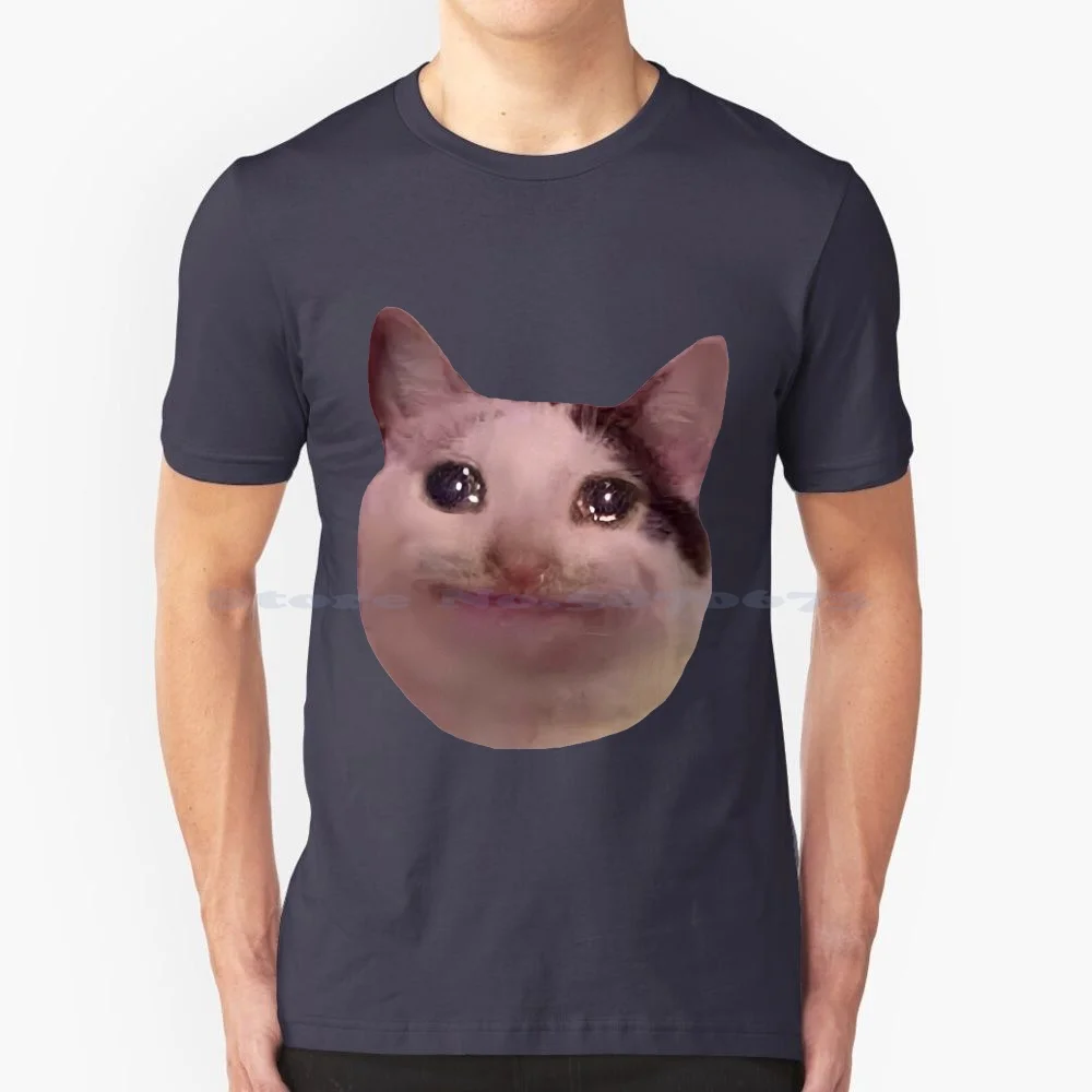 Beluga-Maglietta Divertente 100% Cotone Tee Meme Che Piange Gatto Esilarante Carino Cabeluga Beluga Beluga