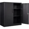 Metal Garage Storage Cabinet with 2 Doors and 2 Adjustable Shelves - 35.5" Steel Lockable File Locking Counter Cabinet 1