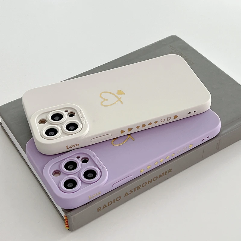 White and purple hone case