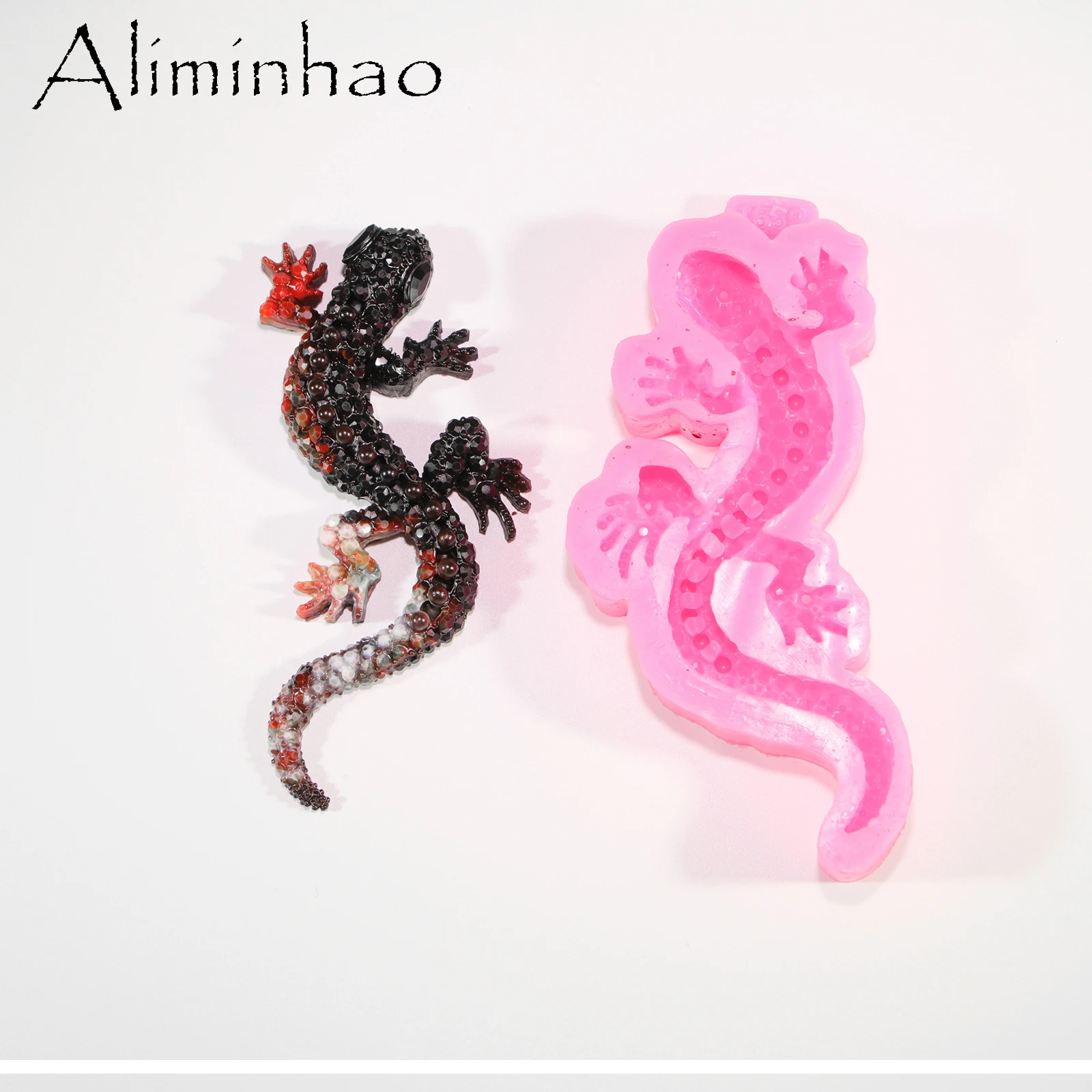 B0364 Silikons ch lange/Eidechse/Skorpion/Gecko Epoxidharz Silikon formen für die Schmuck herstellung DIY Handwerk/Schlüssel anhänger – Detail 21