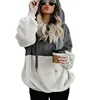New Fashion Women's  Autumn/Winter Splicing Hoodie Artistic Casual Velvet Long Sleeve Coat Ladies Fashionable Comfortable Hoodie