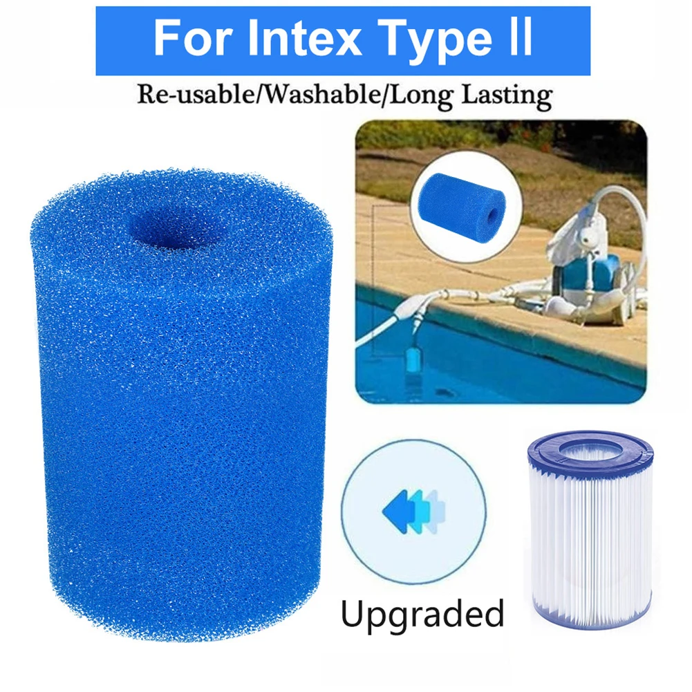 Swimming Pool Filter Sponge,1pcs,Washable,Reusable,For Intex Type I/II/VI/D