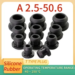 Black Conical Snap - On Silicone High - Temperature End Caps - A 8mm (Black)