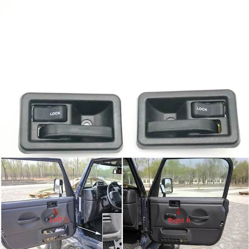 For Jeep Wrangler Yj Tj 1987-2004 Interior Inside Front Door Latch Inner  Handles Left &right - Interior Door Handles - AliExpress