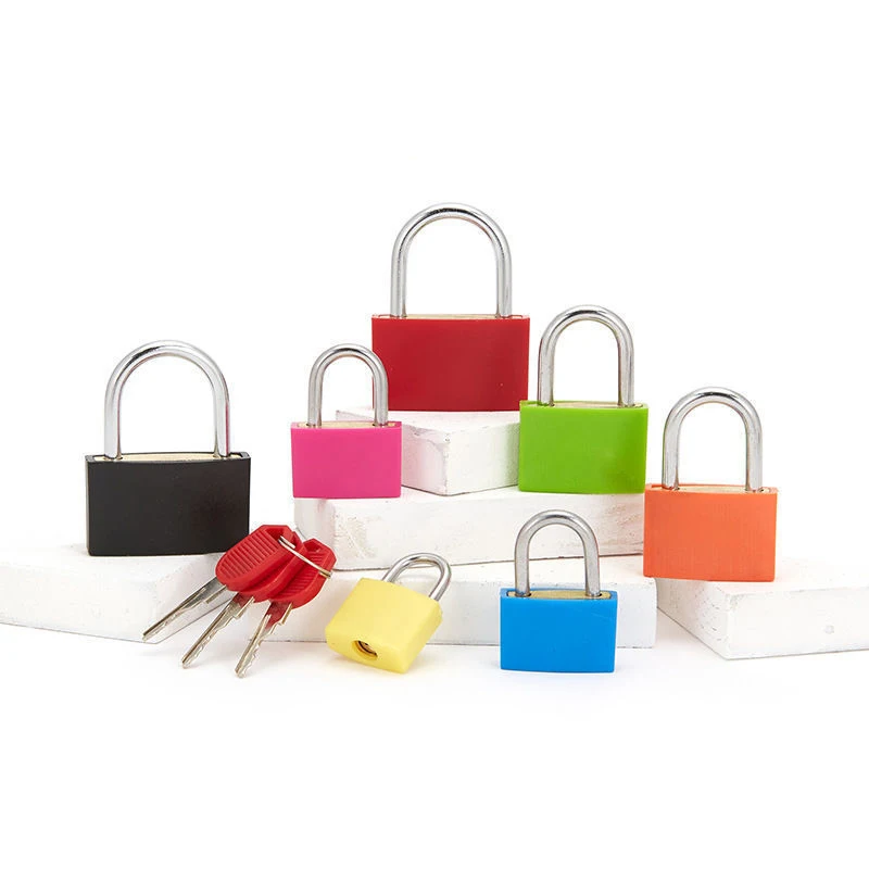 

1Set 28/32/42mm Luggage lock padlock color plastic shell zinc alloy small lock luggage case cabinet lock student dormitory lock