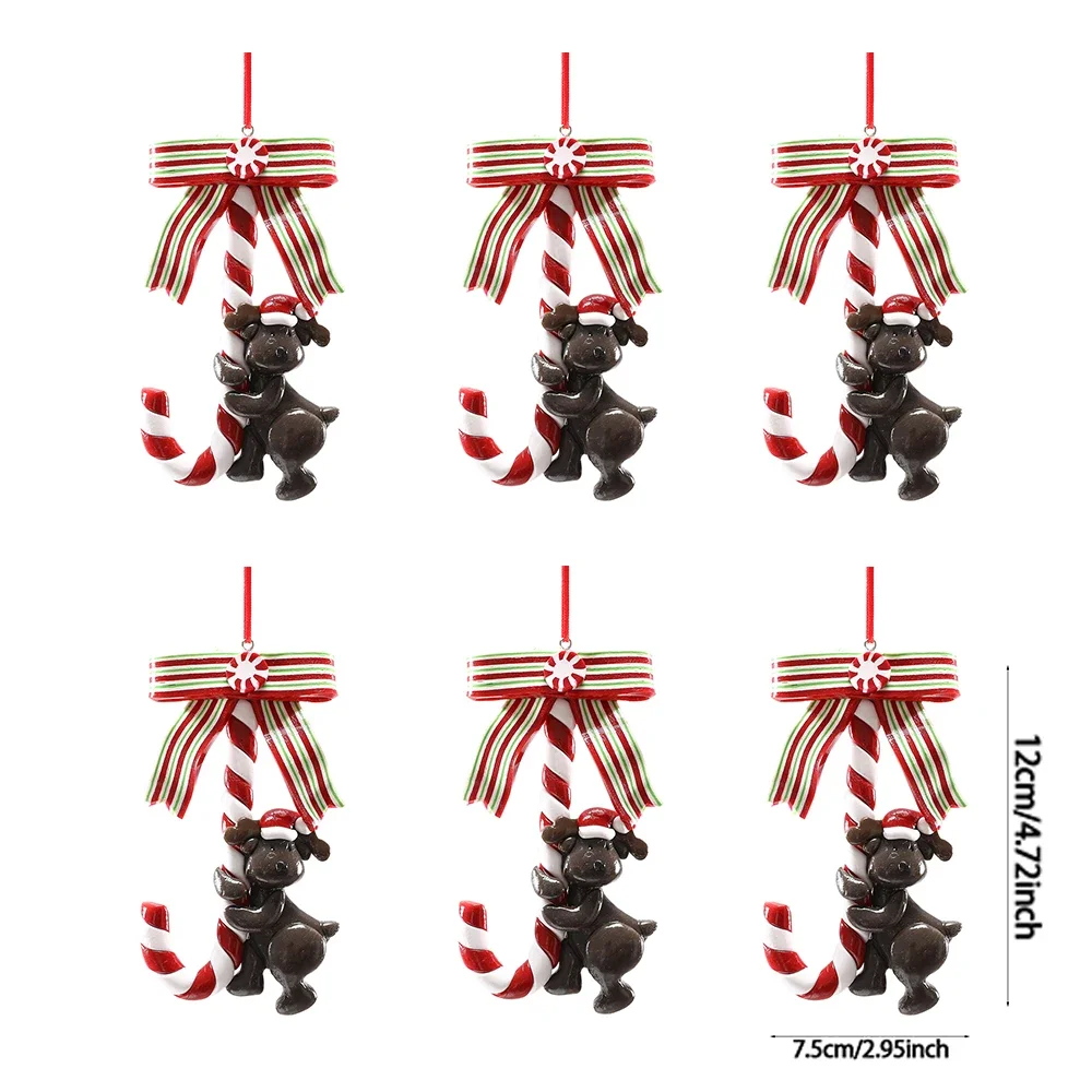 thumbnail image 1 of 6 piezas de bolas de caramelo colgantes de Navidad, piruletas, bastones de caramelo, adornos para árbol de Navidad, decoración navideña para el hogar, regalos de Año Nuevo 2024, 1 of 5
