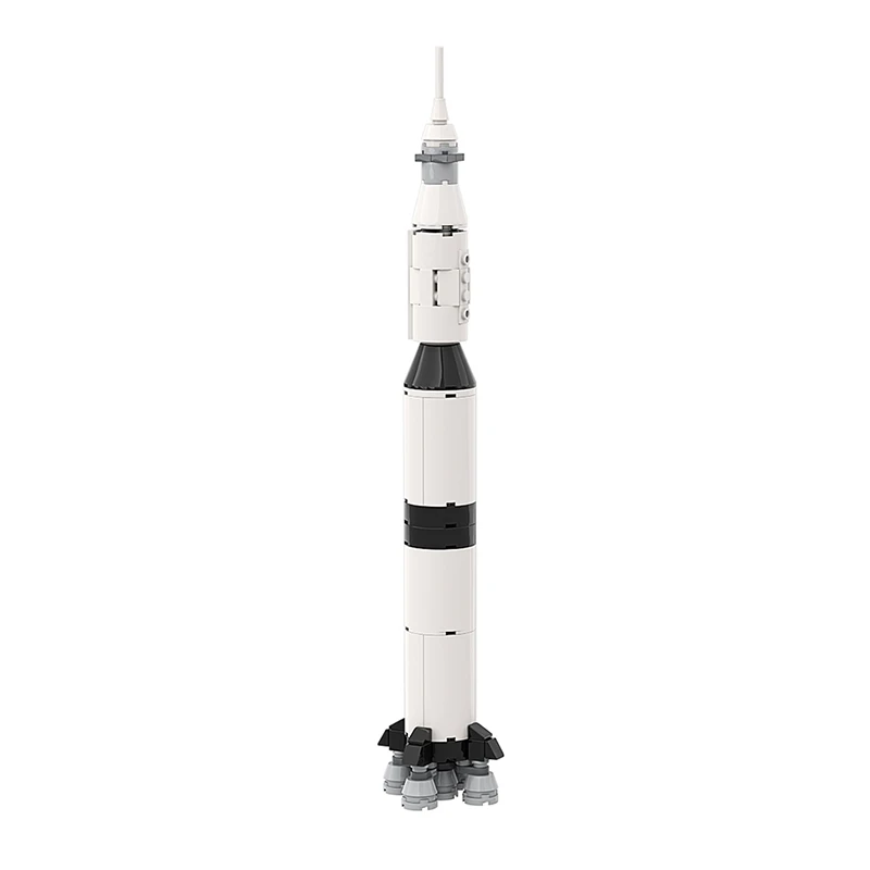Moc Technical Saturn V Rocket City Space Station Shuttle Launch Model Building Blocks Esplorazione Satellitare Giocattolo Per Bambini Juguete