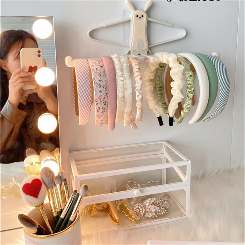 Kawaii Rabbit Hair Hoop Storage Rack Wall Mounted Jewelry Organizer Hair  Tie Hair Clip Hairband Display Hair Accessories Rack - AliExpress