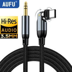 Premium AUFU Type C to 3.5mm Audio Cable Adapter - 1m (Beige)