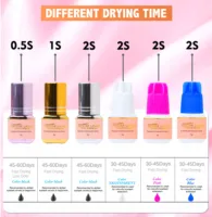 ARTSTAR 5ml Eyelash Glue Extensions 0.5S/1S/2S Fast Drying Lashes Extension Adhesive Low Smell Long Lasting Lash Glue 2