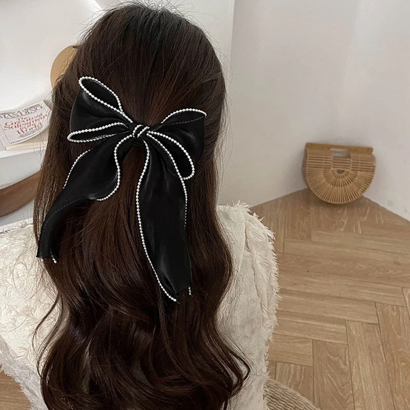 

Elegant Bowknot Hairpin Vintage Bow Ribbon Hair Clips Korean Bows Barrettes For Women Headwear Hair Accessories