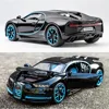 1:32 Bugatti Chiron Alloy Toy Cars Diecast Models Sound Light Toys Vehicles 3 Doors Opened Miniature Car for Kids Festival Gifts 6