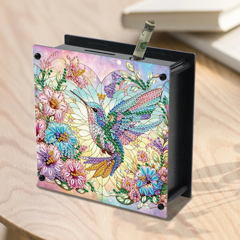 Hummingbird Diamond Painting Piggy Bank Cat Diamond Painting Money Saving Box
