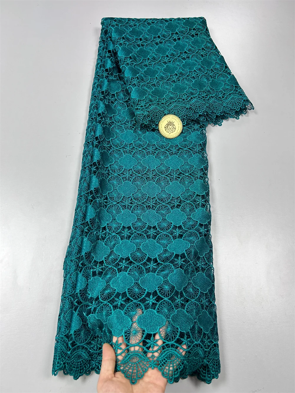 Nigerian Guipure Cord Lace Fabric High Quality Lace Embroidery African Milk Silk Fabric For Wedding Sewing Dress