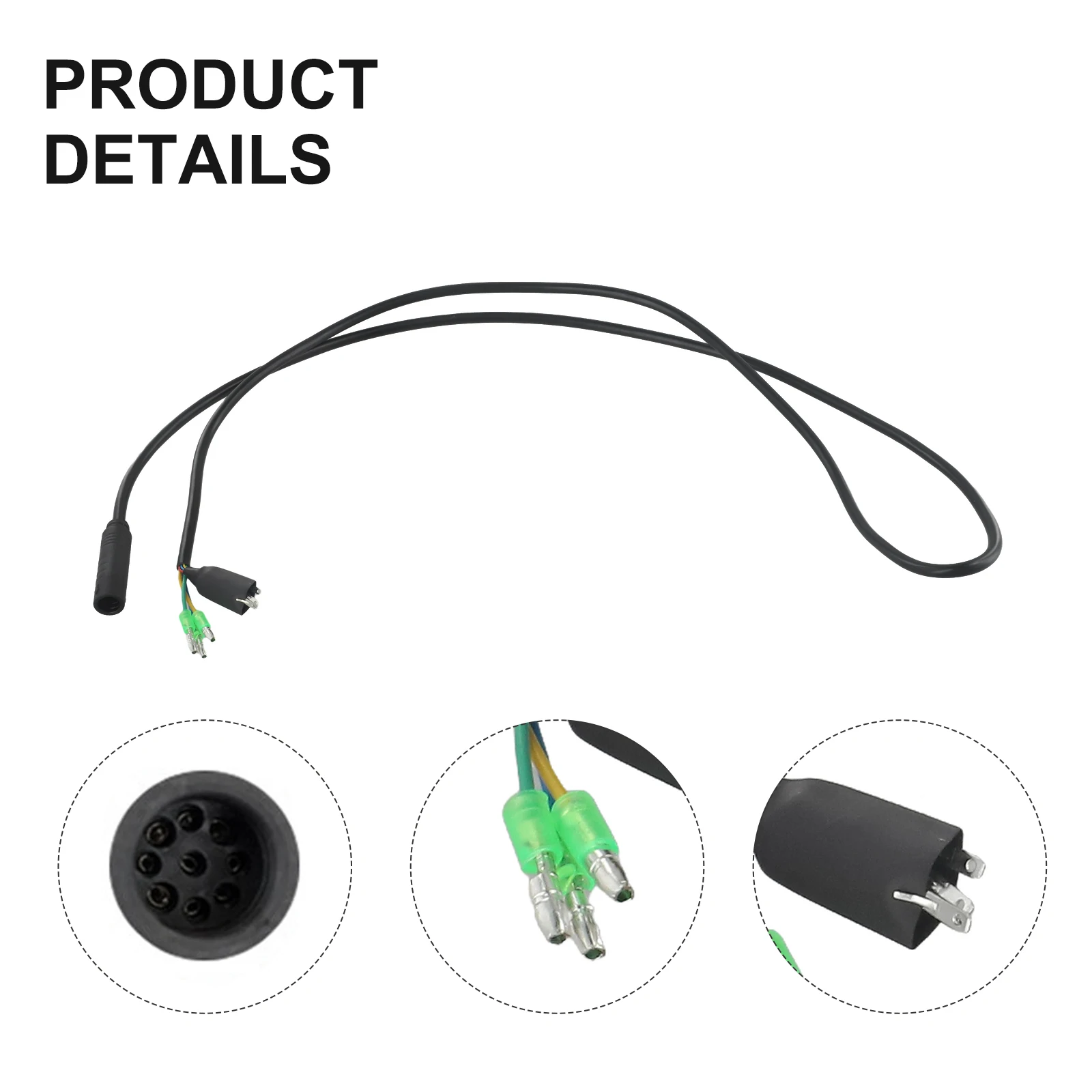 Julet E-bike Motor Cable Outdoor 9 Pin Female Adapter Extension Wire Metal+plastic 130CM For Brushless Hub Motor KT Controller