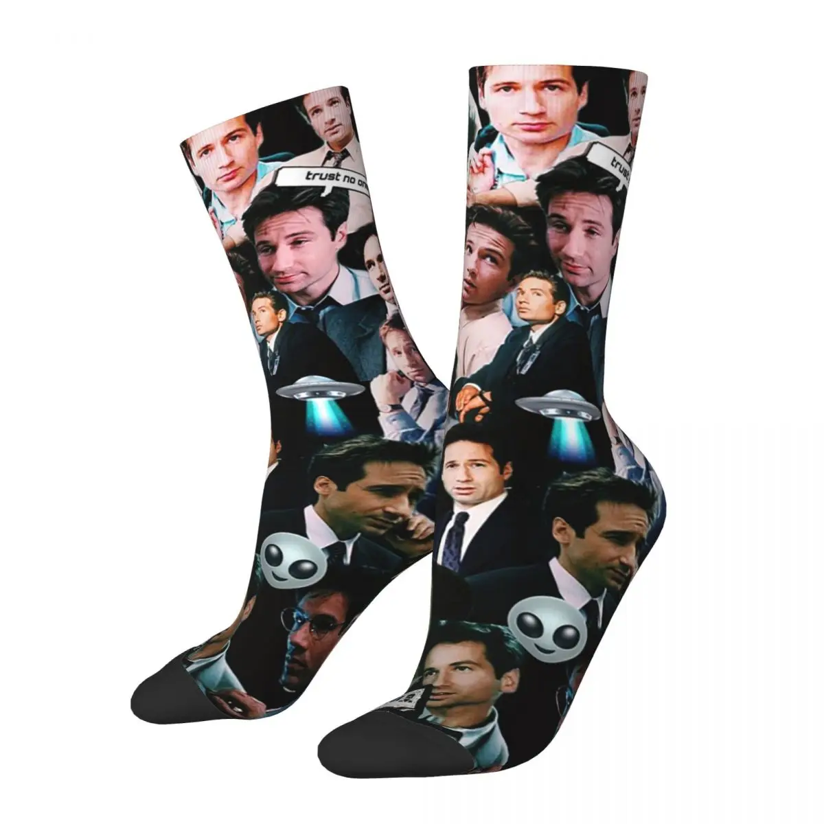 

Mulder Collage Socks Harajuku High Quality Stockings All Season Long Socks Accessories for Man's Woman's Birthday Present