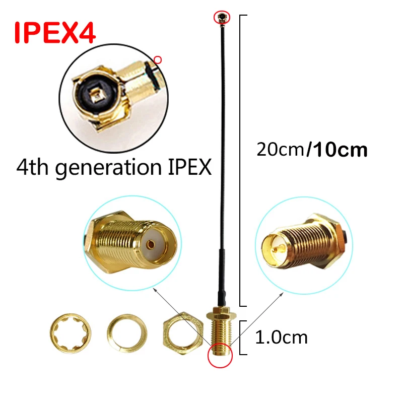 Wifi Antenna ipex 4 mhf4 eoth 2.4g wifi Antenna router antena 2.4GHz 5.8Ghz IOT 8dBi antene RP-SMA sma male Dual Band 2.4G 5.8G 21cm Pigtal
