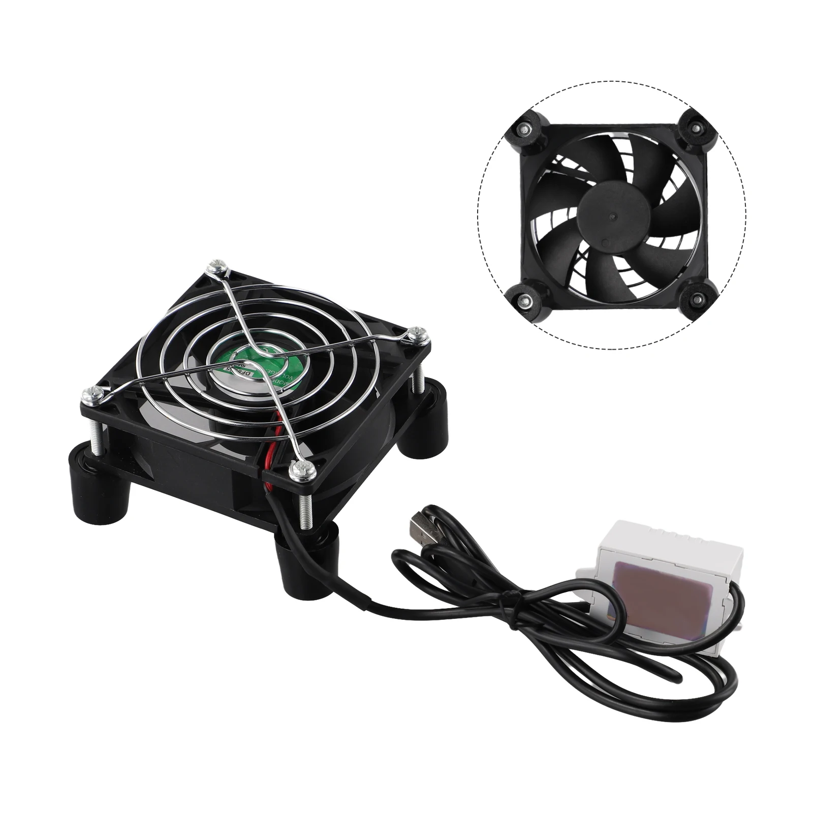 5V 냉각팬 저소음 고속팬 가정용 실내용 12cm USB 전원 메쉬 패드 100cm 전원 코드 5V 저전압