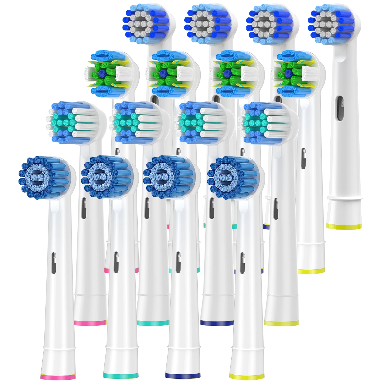 Toothbrush Heads Compatible with Oral b Electric Toothbrush 4 Sensitive 4 Precision 4 Floss 4 Cross 16Pack