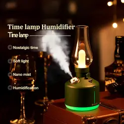 Diffuseur d'arôme sans fil, lampe rétro, humidificateur d'air, huile essentielle Rechargeable, lumières colorées, brume fraîche pour cadeau de noël 