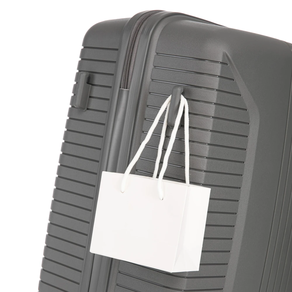 3-teiliges PP-Spinner-Kofferset 20''/24''/28'' mit 360°-Drehung ° Doppelte geräuscharme Spinner-Räder – seitlicher Griff, numerische Verriegelung, Schutzfüße – Detail 14
